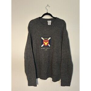 VTG 90s Disney Cruise Line Crest Mickey Mouse Logo Rare Vintage Knit Sweater XL